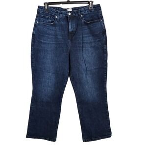 A New Day Womens Jeans 16/33R 36x27 Blue Denim Bootcut Straight Dark Wash